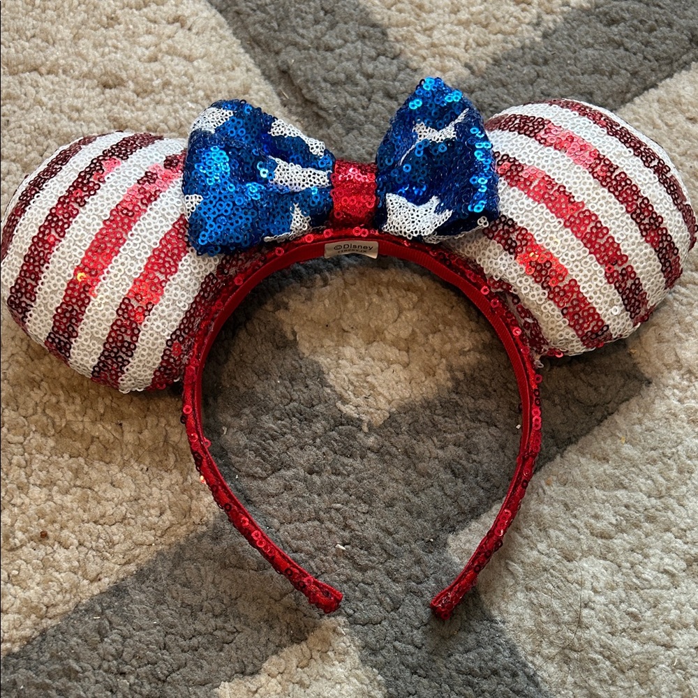 Sequin Striped Headband with Bow